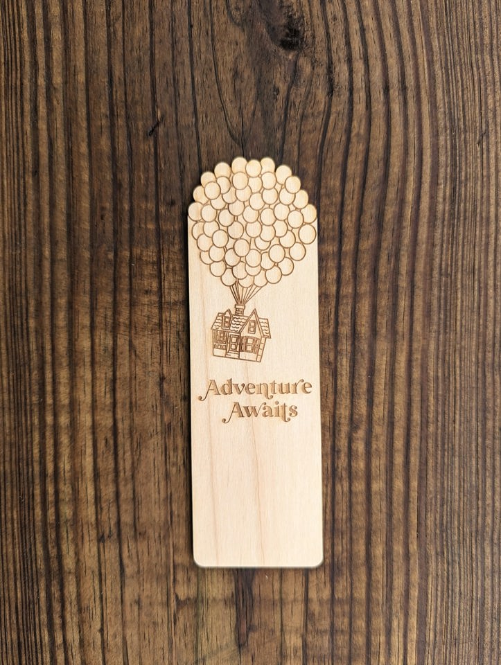 Adventure Awaits | Engraved Wooden Bookmark (T) - Emberglow Gaming