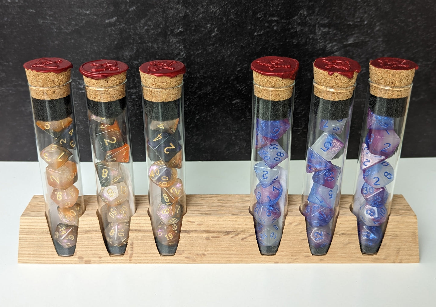 Dice Display Stand | Acrylic Dice Vials | Large Pyramid - Emberglow Gaming