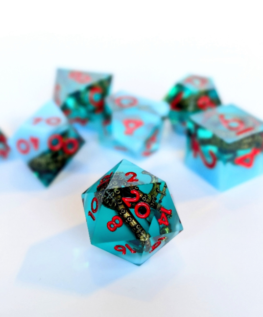 Aegir’s Wrath | 7 Piece Sharp Edge Dice Set