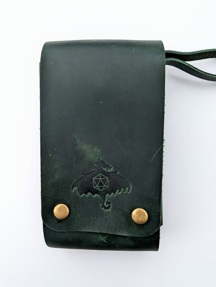 Genuine Leather Dice Pouch for Sharp Edge Dice (Large) - Emberglow Gaming