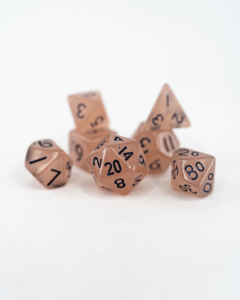 Goodberry | Glow in the Dark | 7 Piece Mini Acrylic Polyhedral Dice Set - Emberglow Gaming