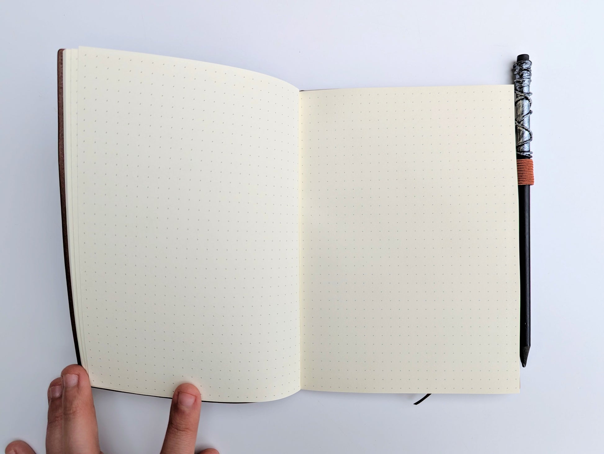 A Hobbit's Meal Planner | Vegan Leather Mini Dot Journal - Emberglow Gaming