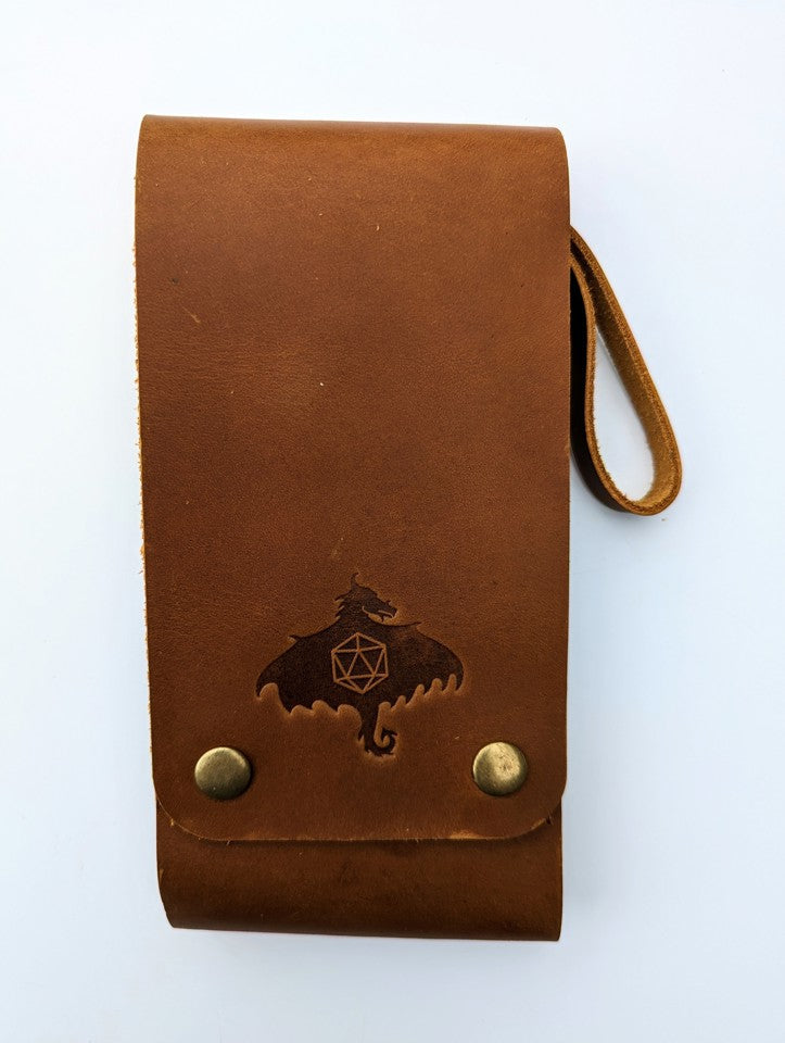 Genuine Leather Dice Pouch for Sharp Edge Dice (Large) - Emberglow Gaming
