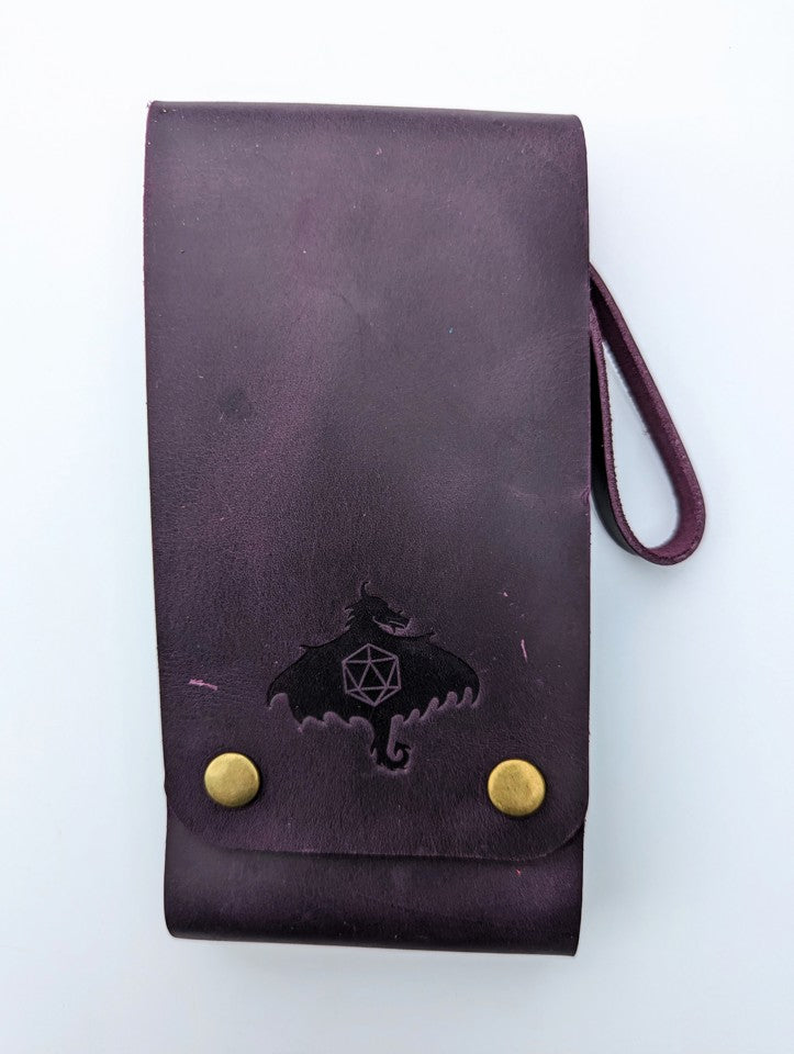 Genuine Leather Dice Pouch for Sharp Edge Dice (Large) - Emberglow Gaming