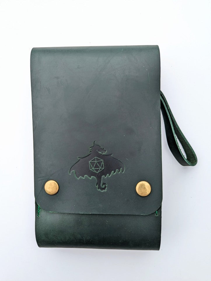 Genuine Leather Dice Pouch for Acrylic Dice (Medium) - Emberglow Gaming