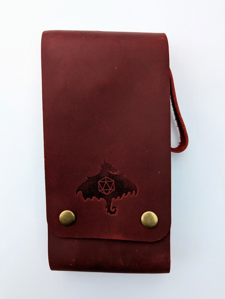 Genuine Leather Dice Pouch for Sharp Edge Dice (Large) - Emberglow Gaming