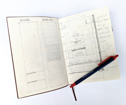 The Waiting Wyvern | Vegan Leather Mini Dot Journal - Emberglow Gaming