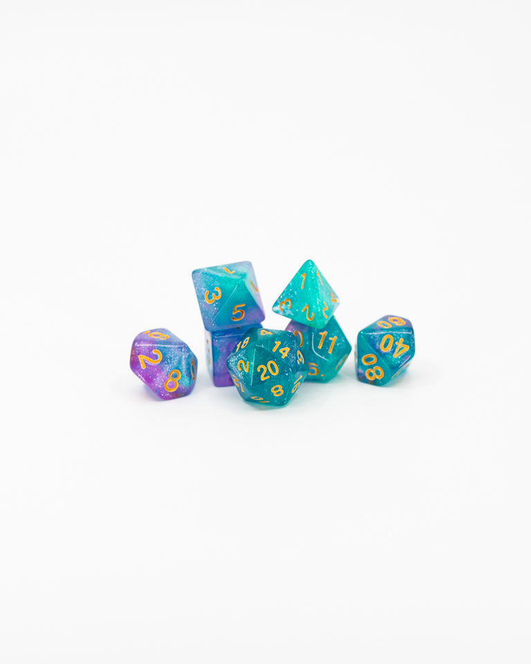 Siren Song | 7 Piece Acrylic Dice Set - Emberglow Gaming