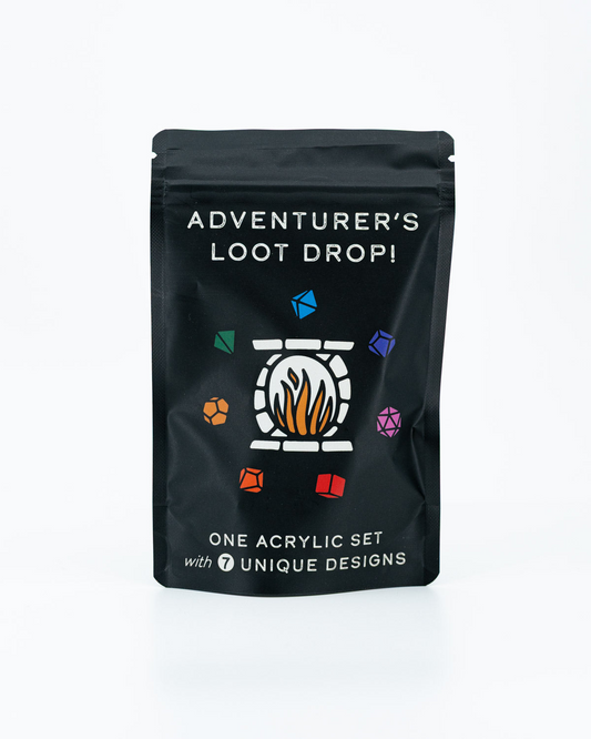 UNIQUE ACRYLIC | Each Dice With A Unique Design | Adventurer’s Loot Drop | CASE OF 6