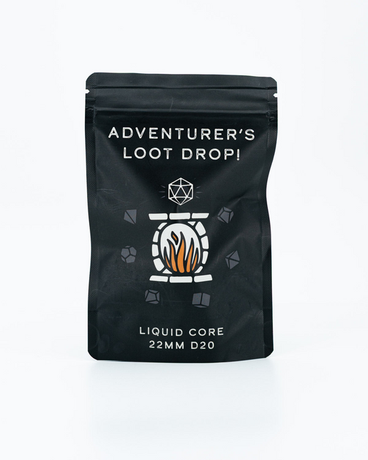 22mm LIQUID CORE D20 | Adventurer’s Loot Drop | CASE OF 6