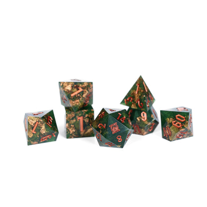 Rangers of Ithilien | Emberglow Original | 7 Piece Sharp Edge Dice Set