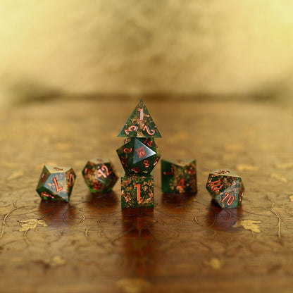 Rangers of Ithilien | Emberglow Original | 7 Piece Sharp Edge Dice Set