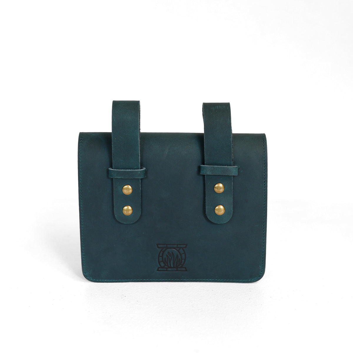 JZW | Leather Bag | LG | Dark Teal and Tan