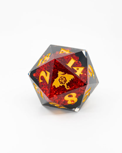 Ashardalon's Treasure | Sharp Edge 50mm D20 - Emberglow Gaming