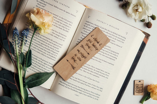 I Think I Fell Asleep Here | Engraved Wooden Bookmark (T) - Emberglow Gaming
