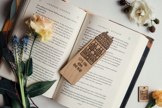 Stay Home | Engraved Wooden Bookmark (T) - Emberglow Gaming