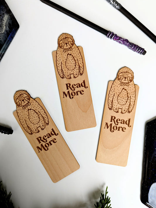 Read More | Sloth | Engraved Wooden Bookmark (T) - Emberglow Gaming