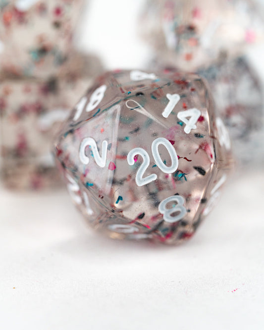 Fairy Fete | 7 Piece Acrylic Dice Set - Emberglow Gaming