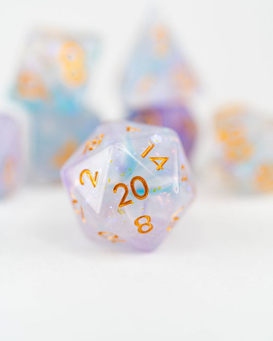 Wind Whisper | 7 Piece Acrylic Dice Set - Emberglow Gaming