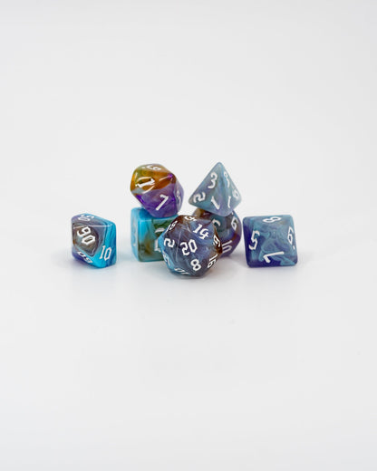 Dimension Door | 7 Piece Acrylic Dice Set - Emberglow Gaming