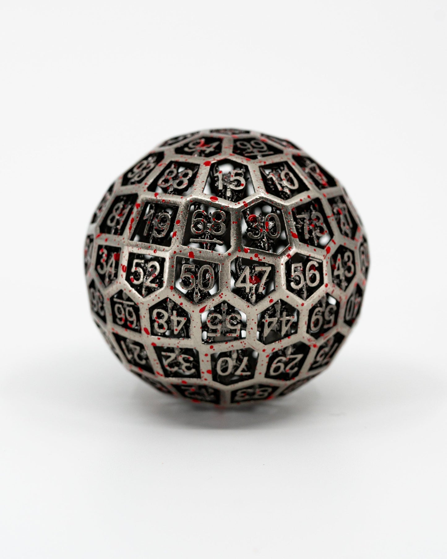 Plot Armor | Hollow Metal | Individual d100 Percentile Dice - Emberglow Gaming