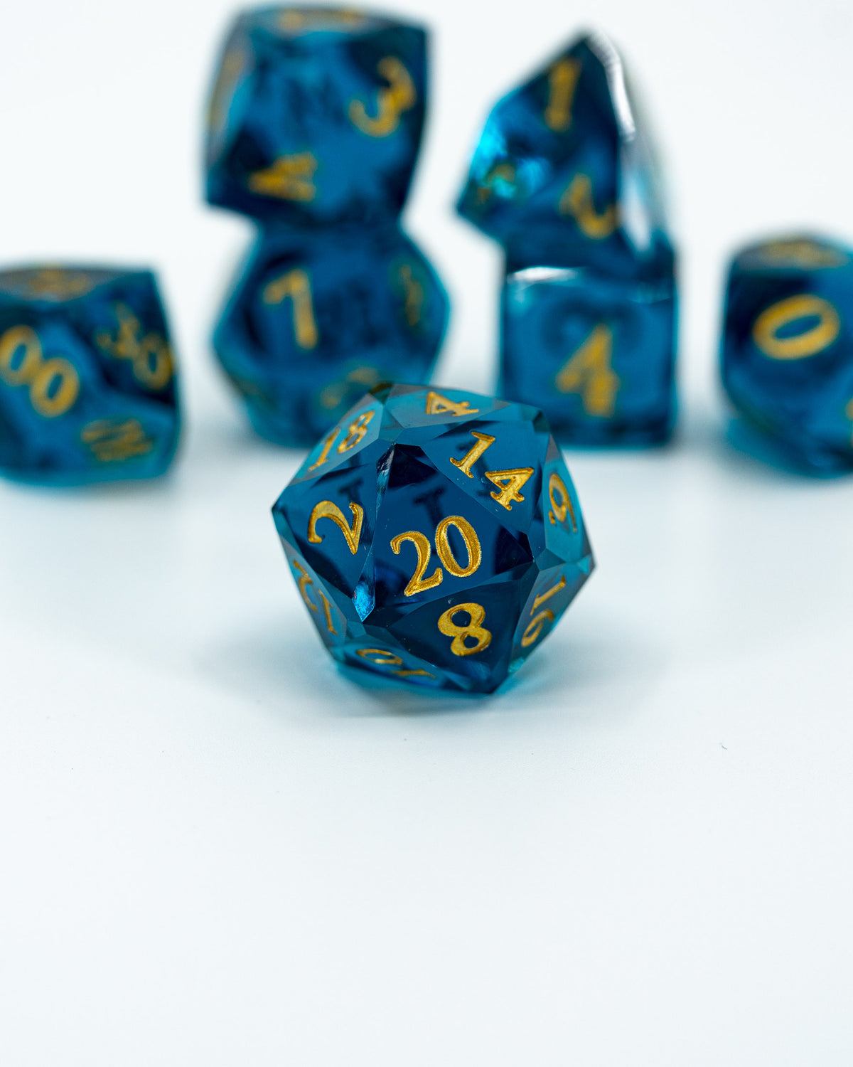 Naiads | 7 Piece "Glass Cut" Gem Resin Dice Set