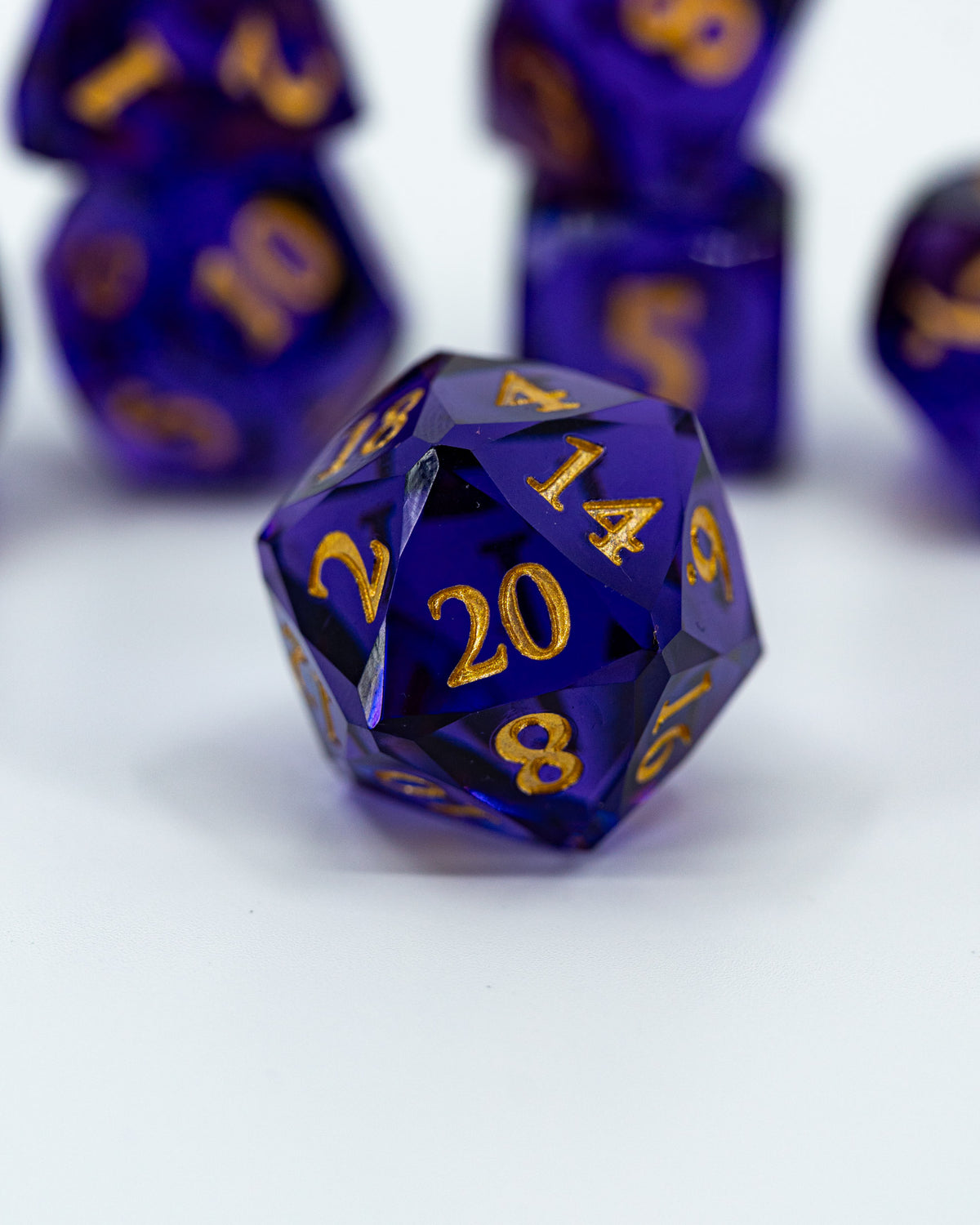 Petrads | 7 Piece "Glass Cut" Gem Resin Dice Set