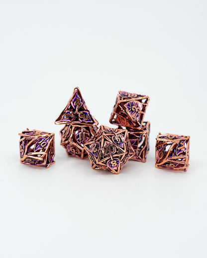 Temple of Celadrin | Hollow | 7 Piece Metal Dice Set