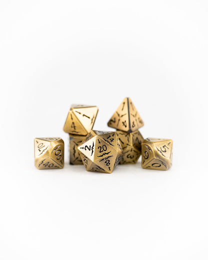 Champion | 7 Piece Metal Dice Set - Emberglow Gaming