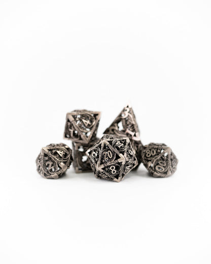 Fugue | Hollow | 7 Piece Metal Dice Set - Emberglow Gaming