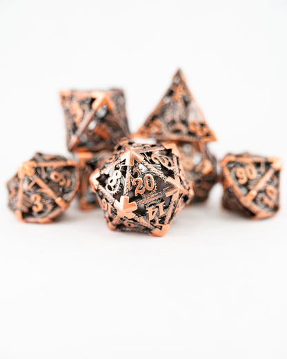 Canticle | Hollow | 7 Piece Metal Dice Set - Emberglow Gaming