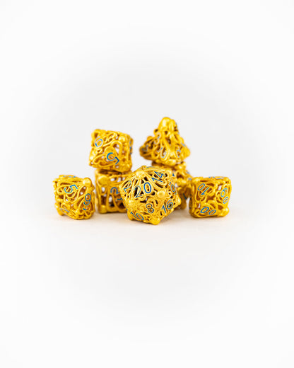 Kanaloa | Hollow | 7 Piece Metal Dice Set - Emberglow Gaming