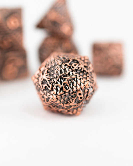 Witherstones | 7 Piece Metal Dice Set - Emberglow Gaming