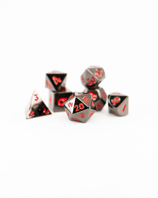 Caltrops | 7 Piece Mini Metal Dice Set - Emberglow Gaming