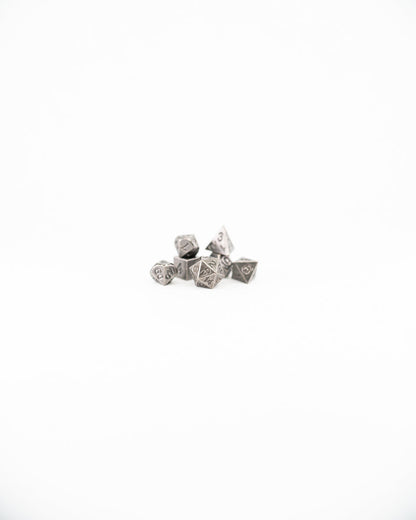 Flak | Silver | 7 Piece Micro Mini Metal Set - Emberglow Gaming