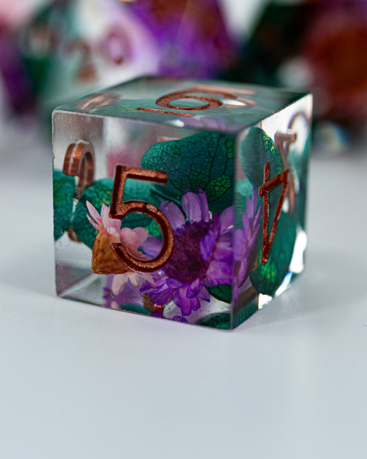 Konohana Spring | 7 Piece Sharp Edge Dice Set