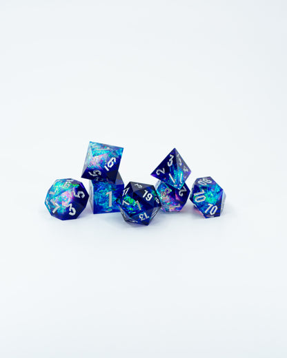 Philosopher's Stone | Emberglow Original | 7 Piece Sharp Edge Resin Dice Set