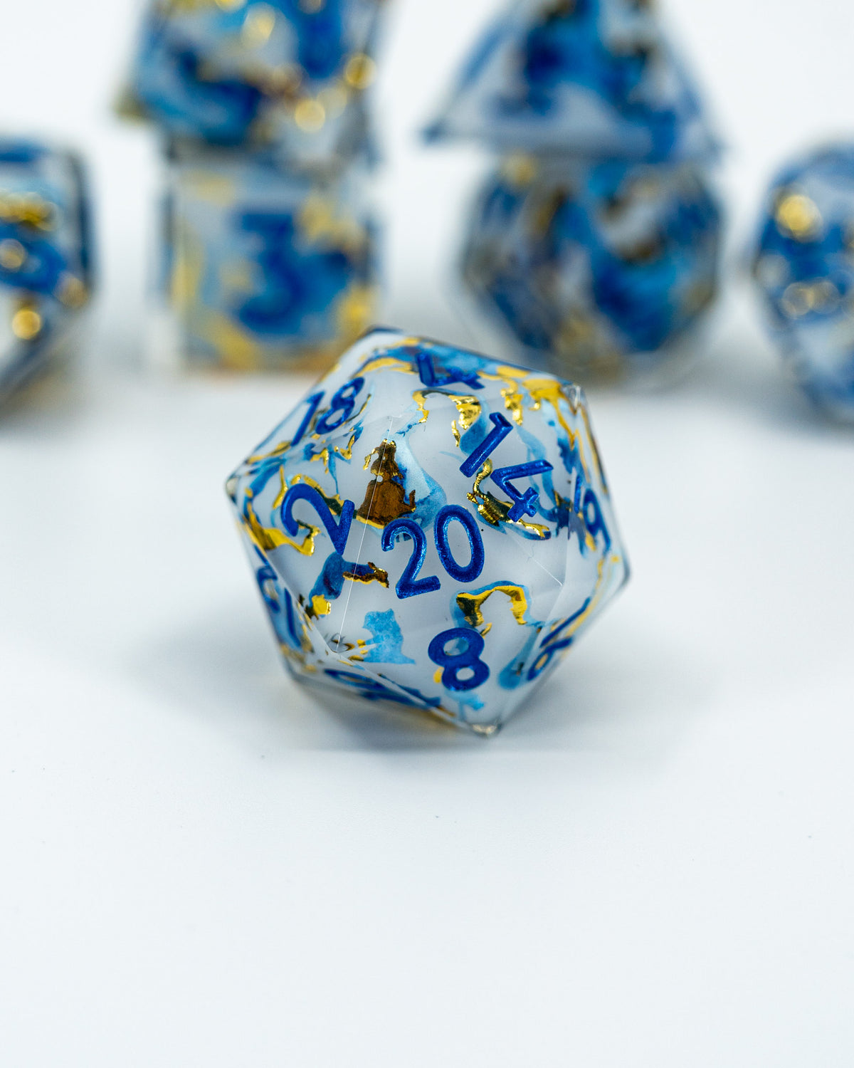 Leviathan | Double Cast | 7 Piece Sharp Edge Dice Set