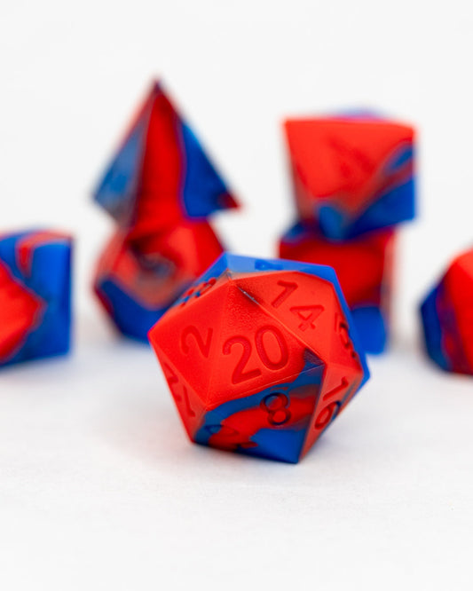 The Captain | 7 Piece Soft Silicone Dice Set - Emberglow Gaming