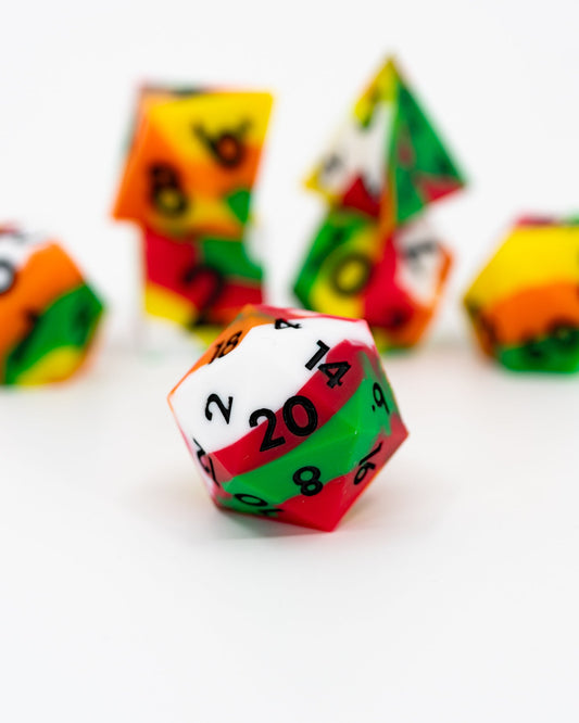 Chaotic Runnings | 7 Piece Soft Silicone Dice Set
