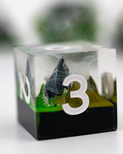 Green Mountains | Double Cast | 7 Piece Sharp Edge Dice Set
