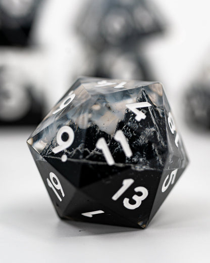 White Mountains | Double Cast | 7 Piece Sharp Edge Dice Set