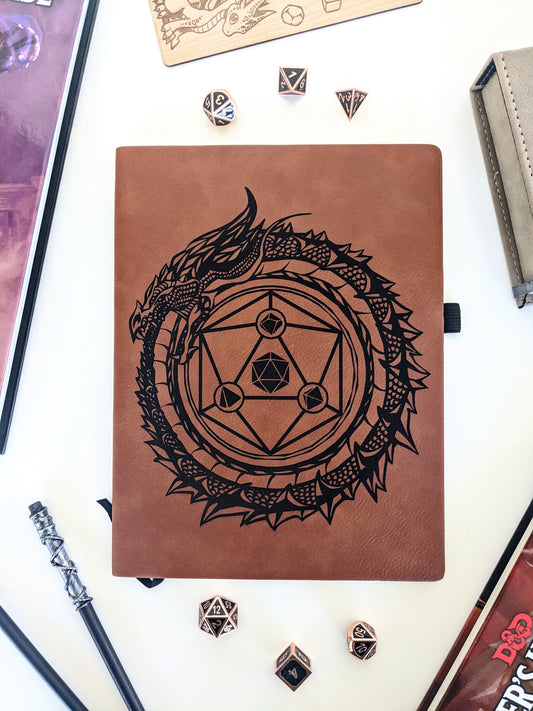 Dragon Circle | Vegan Leather Journal - Emberglow Gaming