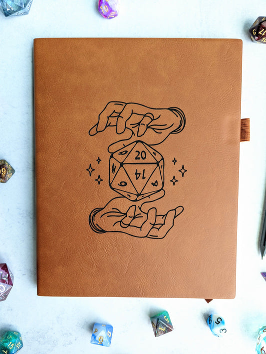Sorcerer's Hands | Vegan Leather Journal - Emberglow Gaming