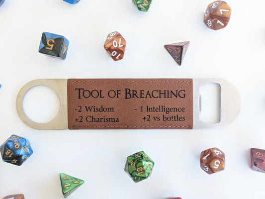 Tool of Breaching | Vegan Leather Bottle Opener - Emberglow Gaming