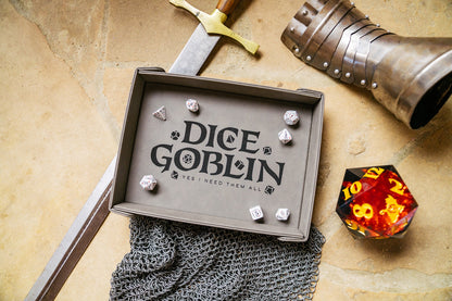 Dice Goblin | LG Magnetic Vegan Leather Dice Tray (Rectangular)