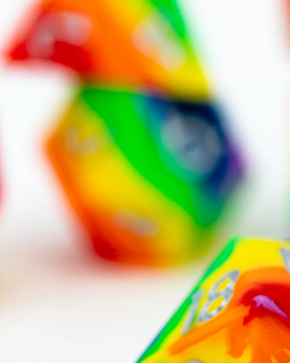 Taste the Rainbow | 7 Piece Soft Silicone Dice Set