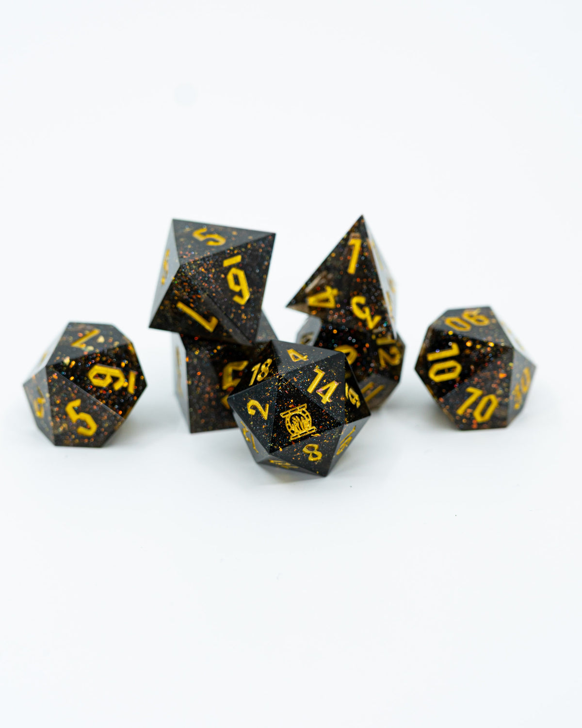 Brimstone | Emberglow Original | 7 or 8 Piece Sharp Edge Resin Dice Set