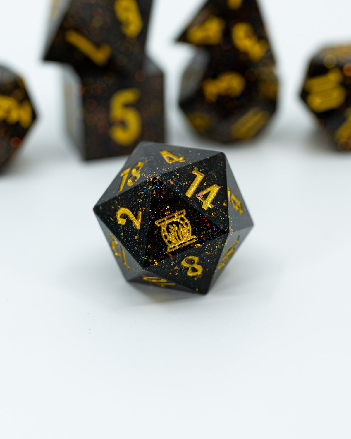 Brimstone | Emberglow Original | 7 or 8 Piece Sharp Edge Resin Dice Set