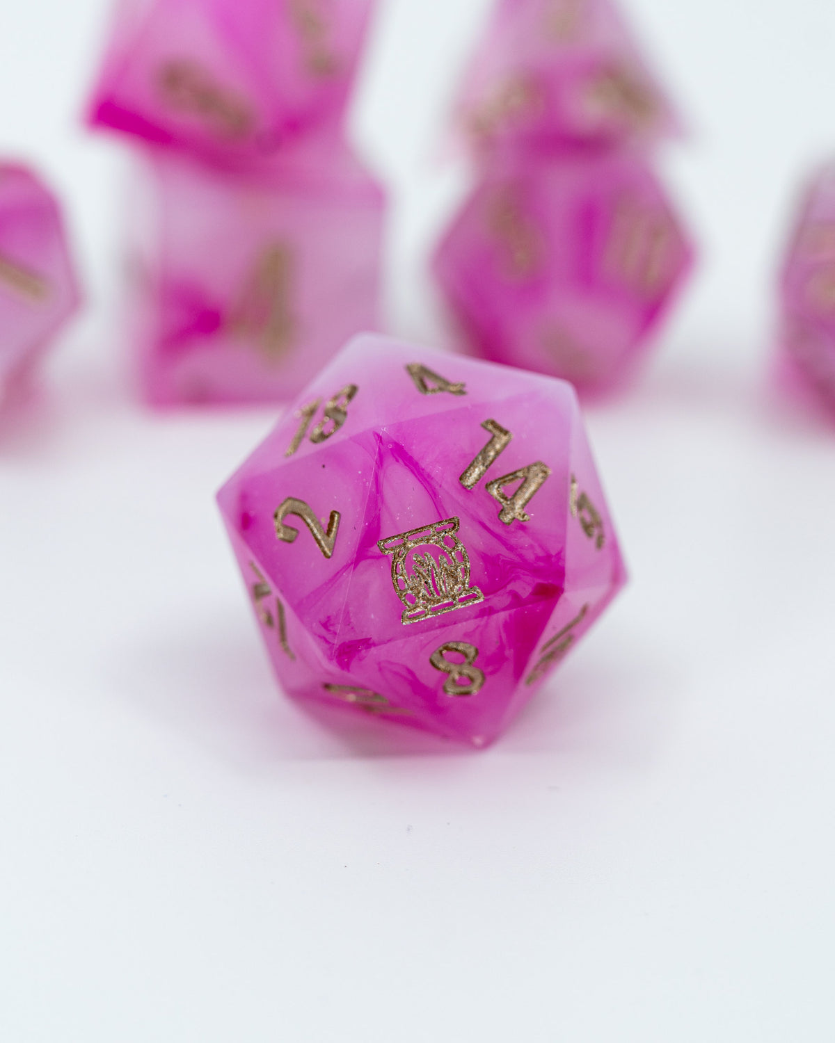 Mary Sue | Emberglow Original | 7 or 8 Piece Sharp Edge Resin Dice Set